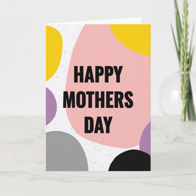 Abstract Happy Mothers Day Card (Front)