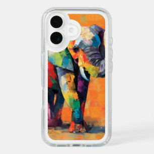 Abstract Happy Rainbow Elephant iPhone 16 Case