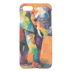 Abstract Happy Rainbow Elephant iPhone SE/8/7 Case
