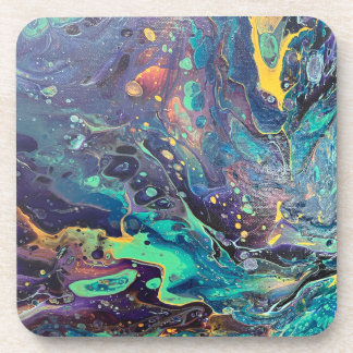 Abstract hard plastic coaster
