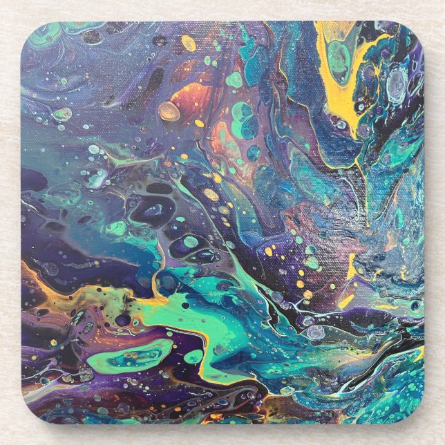Abstract hard plastic coaster (Front)