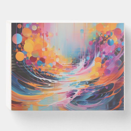 abstract harmony art wall design wooden box sign