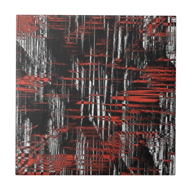 Abstract Hash Tags Ceramic Tile (Front)