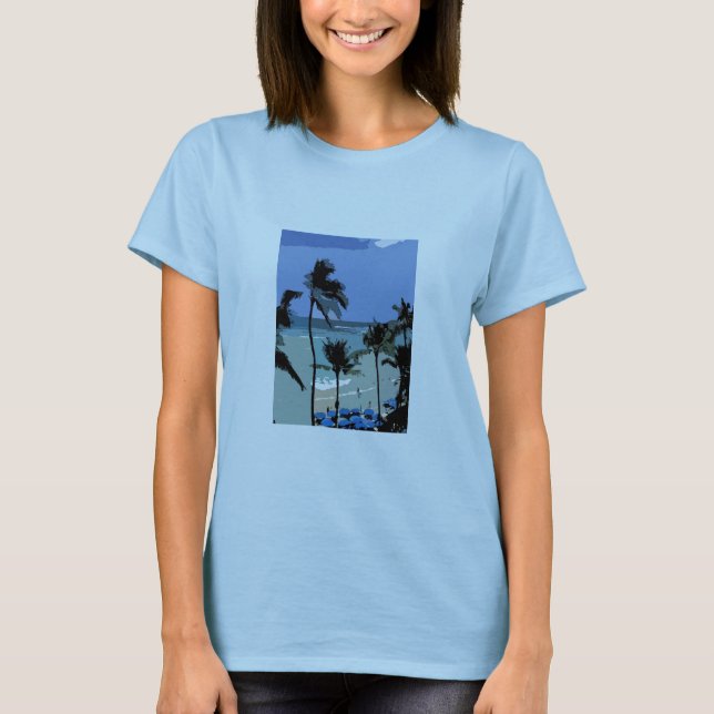Abstract Hawaiian Beach Women's T-Shirt (Front)