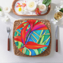 Abstract Hawaiian Bird of Paradise Flower