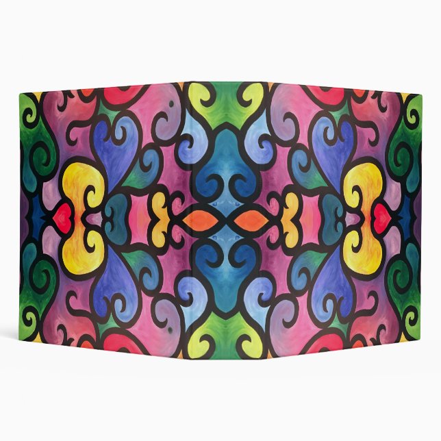 Abstract Heart 3 Ring Binder (Background)