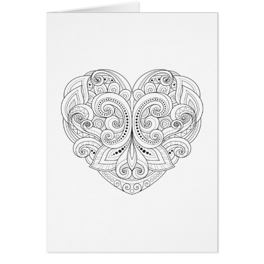 Abstract Heart Doodle Cards (Front)