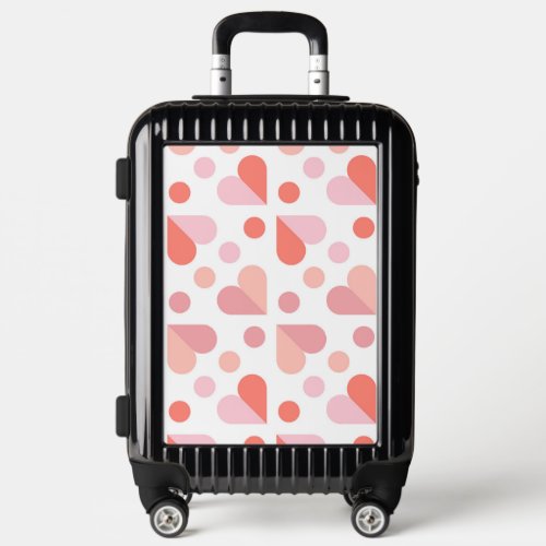 Abstract Heart Geometric Pattern Luggage