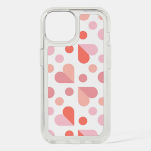 Abstract Heart Geometric Pattern iPhone 15 Case