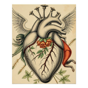 Abstract Heart Illustration Poster