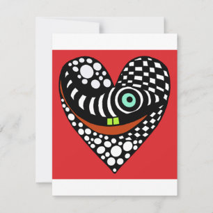 Abstract heart love valentine card