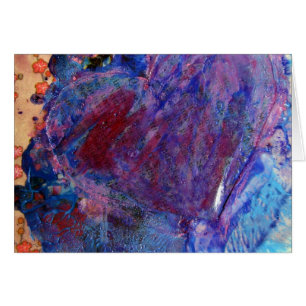 Abstract Heart Mixed Media Collage Cards