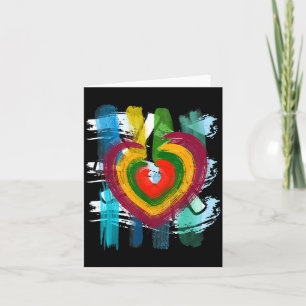 Abstract Heart _ Painterly Valentine Abstract Art Card