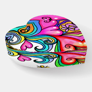 Abstract heart paperweight