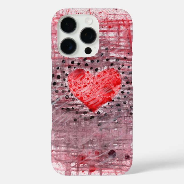Abstract Heart Pattern – Elegant iPhone 16 Pro Cas Case-Mate iPhone Case (Back)