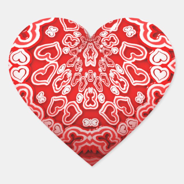 Abstract Heart Valentine's Day Sticker (Front)