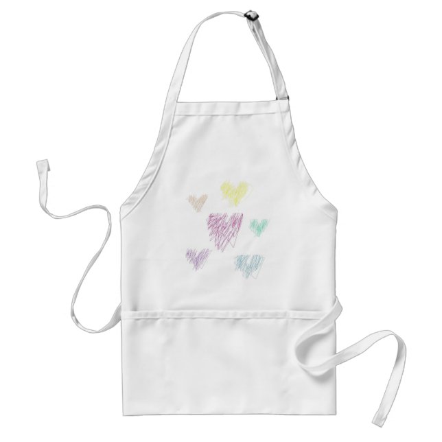 Abstract Hearts Adult Apron (Front)