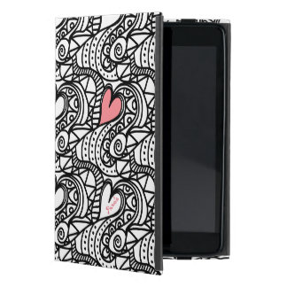 Abstract Hearts Doodle Art Custom iPad Mini Case