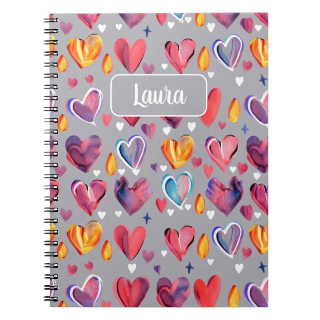 Abstract Hearts Notebook (Front)