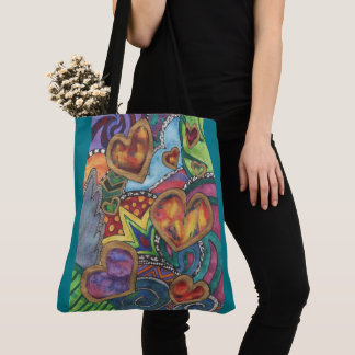 Abstract Hearts Tote Bag