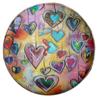 Abstract Hearts Valentine&#39;s Day Oreos