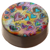 Abstract Hearts Valentine's Day Oreos (Angled)