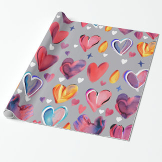 Abstract Hearts Wrapping Paper