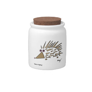 Abstract Hedgehog Candy Jar