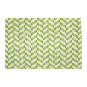 Abstract herringbone in greenery placemat