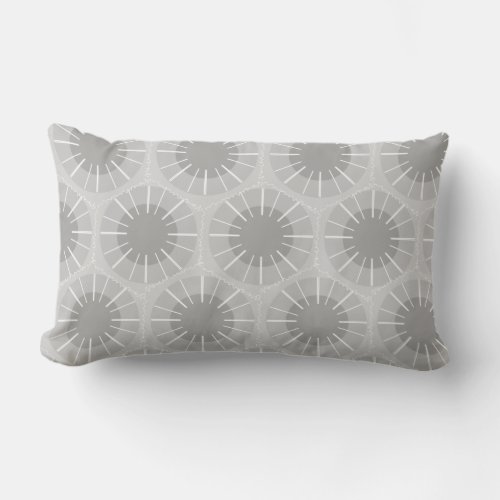 Abstract Hexagon Pattern Michigan Petoskey Stone Lumbar Pillow