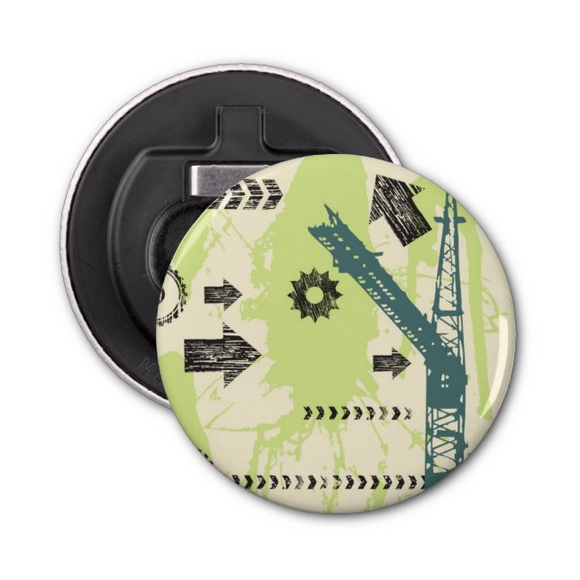 Abstract hi-tech background bottle opener (Front)