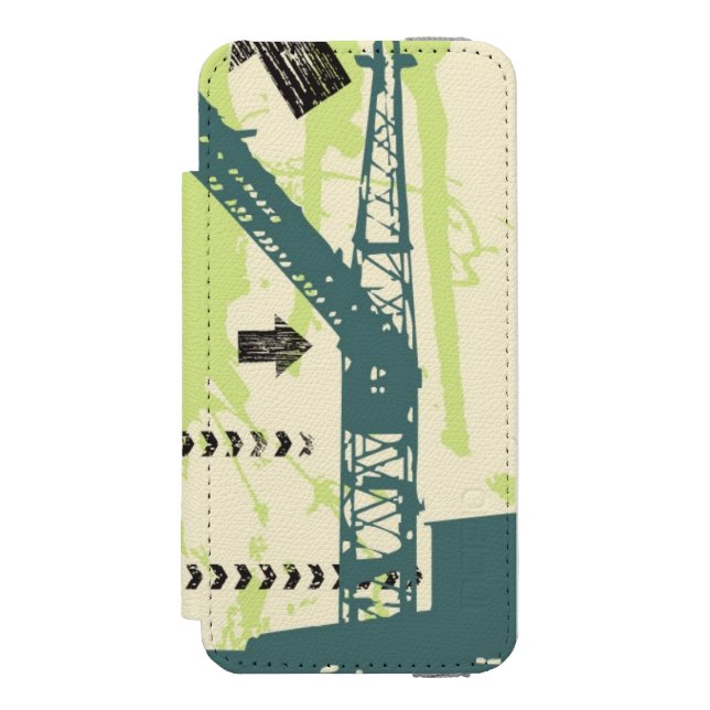 Abstract hi-tech background incipio iPhone wallet case (Folio Front)