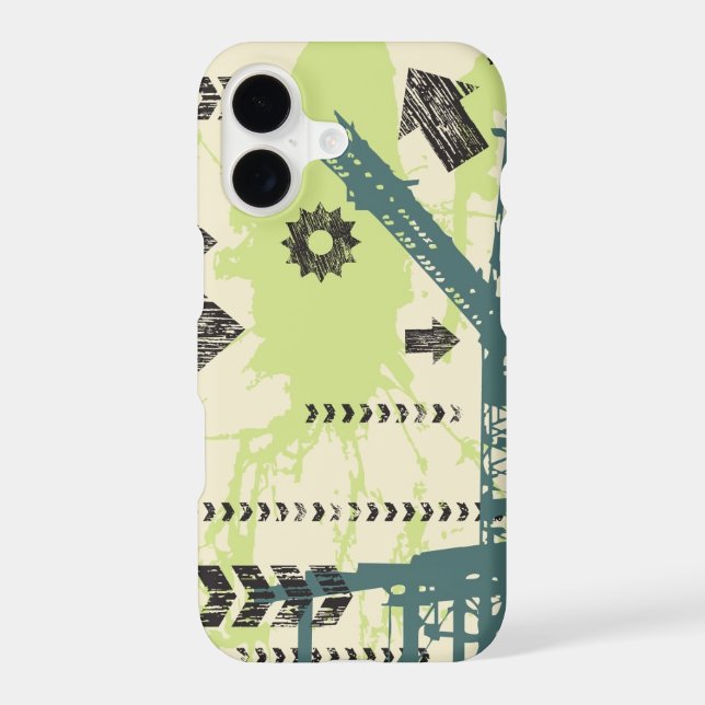 Abstract hi-tech background iphone case (Back)