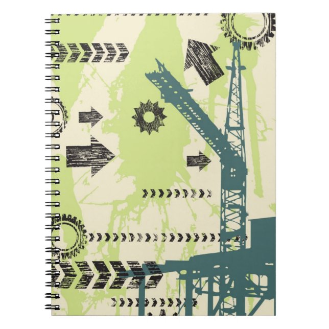 Abstract hi-tech background notebook (Front)