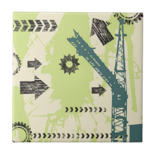 Abstract hi-tech background tile