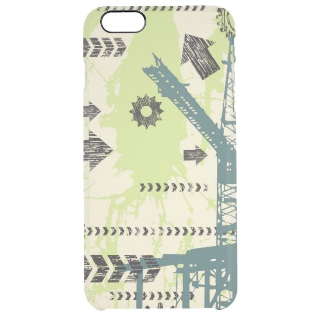 Abstract hi-tech background uncommon iPhone case (Back)
