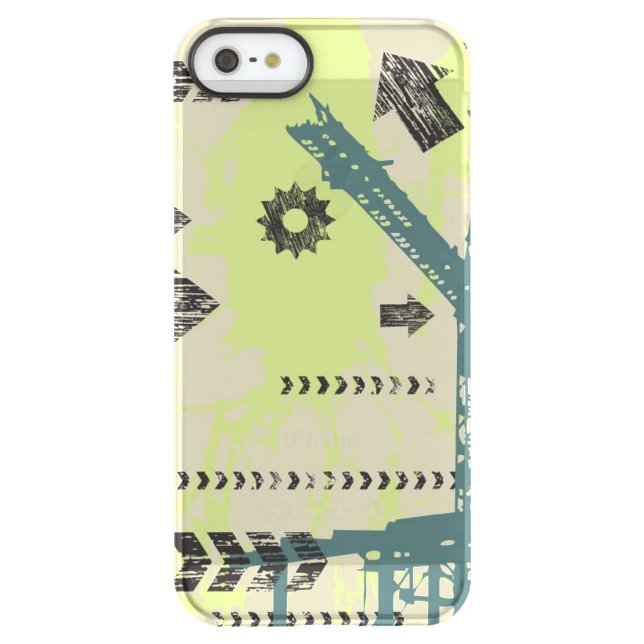 Abstract hi-tech background uncommon iPhone case (Back)