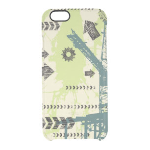 Abstract hi-tech background clear iPhone 6/6S case