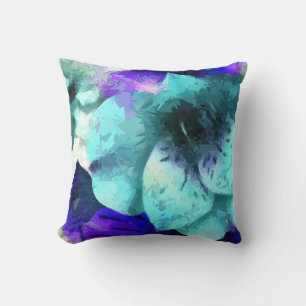 Abstract Hibiscus Floral Throw Pillow