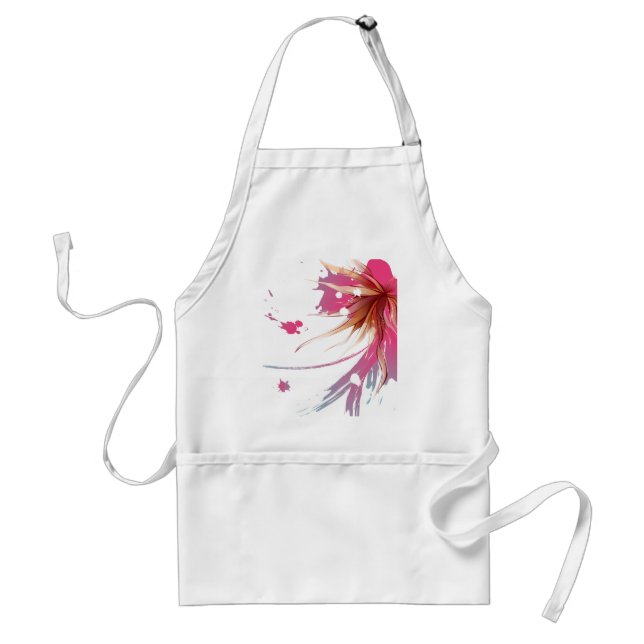 Abstract Hibiscus Flower Adult Apron (Front)
