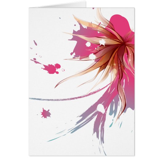 Abstract Hibiscus Flower Cards (Front)