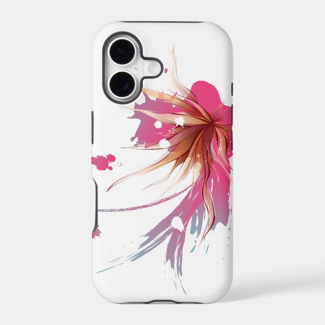 Abstract Hibiscus Flower Iphone Case (Back)