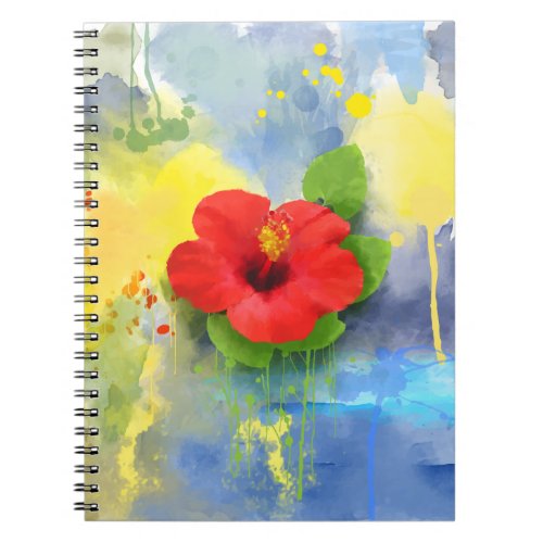 Abstract Hibiscus Flower  Notebook