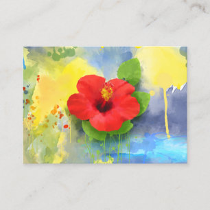 Abstract Hibiscus Flower Professional Business Card