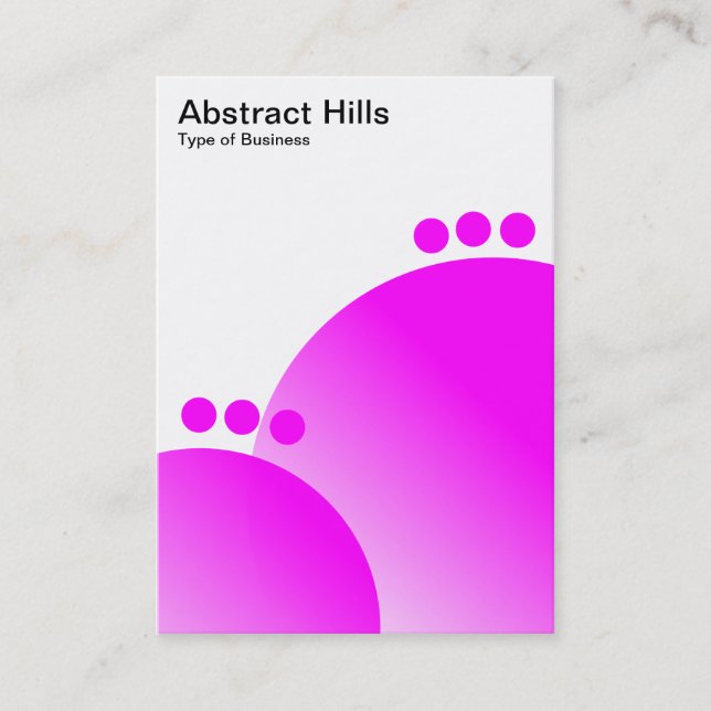 Abstract Hills - Magenta Business Card (Front)