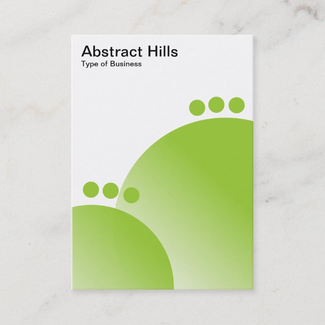 Abstract Hills - Martian Green Business Card (Front)