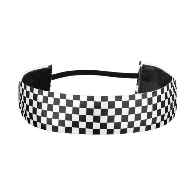 Abstract Hip Geometric Check Mosaic Art Pattern Athletic Headband (Front)