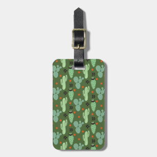 Abstract Hipster Cactus  Desert Pattern Luggage Tag