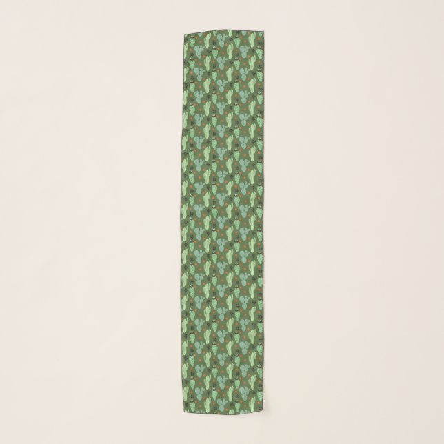 Abstract Hipster Cactus  Desert Pattern Scarf (Front)