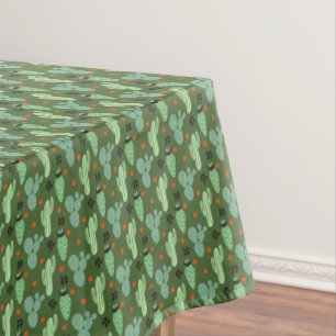 Abstract Hipster Cactus Desert Pattern Tablecloth